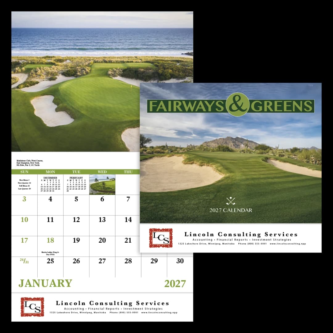 Fairways & Greens - Stapled Calendar