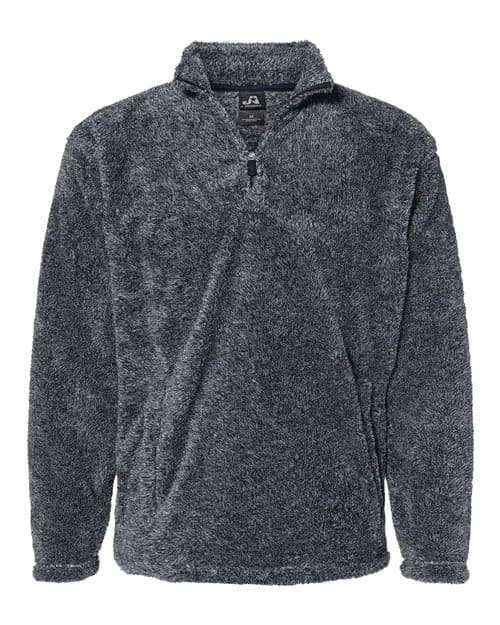 J. America Unisex Boundary Shag Frosty Sherpa Quarter-Zip Pullover