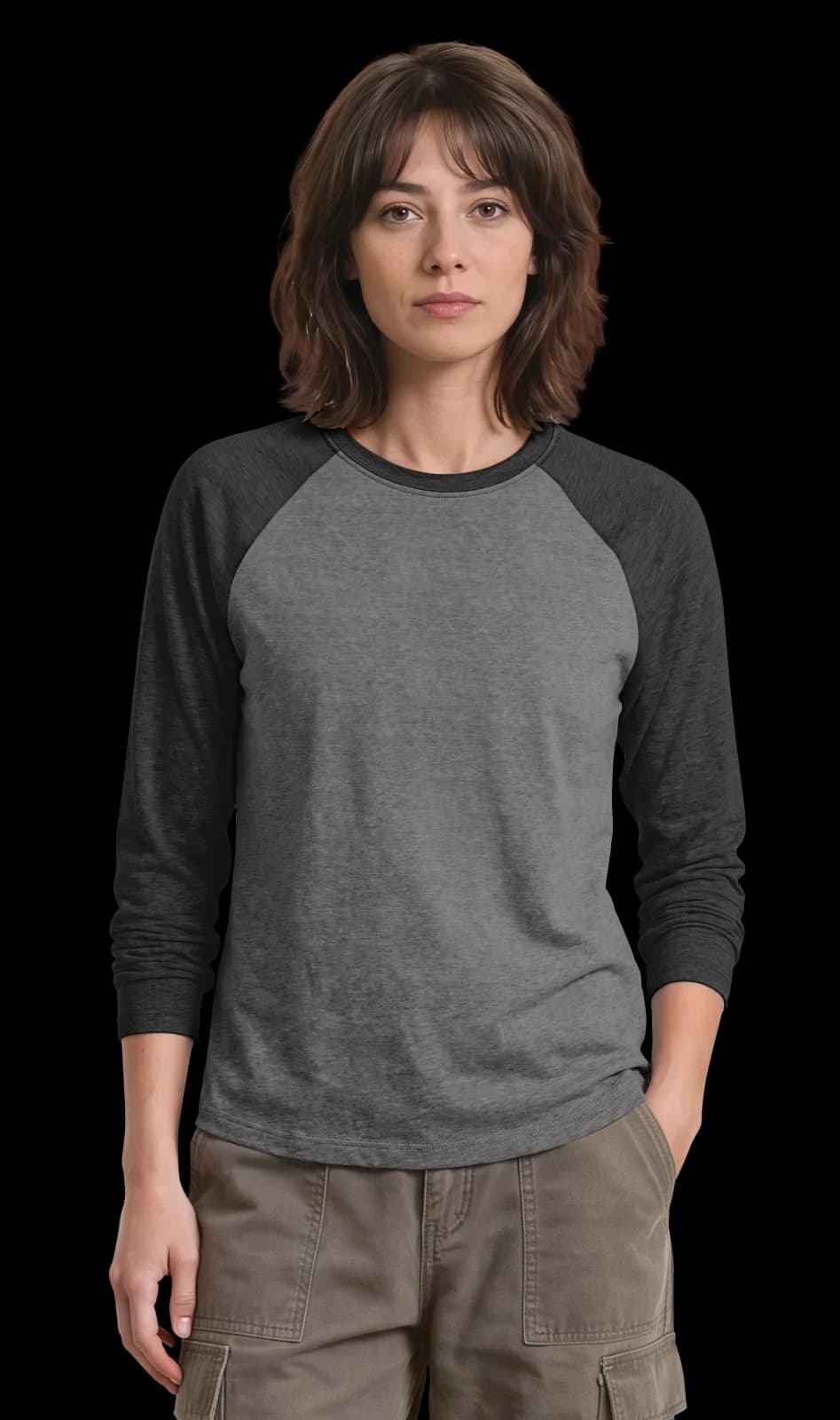 Blue Generation Adult 3/4 Sleeve Triblend Baseball T-Shirt