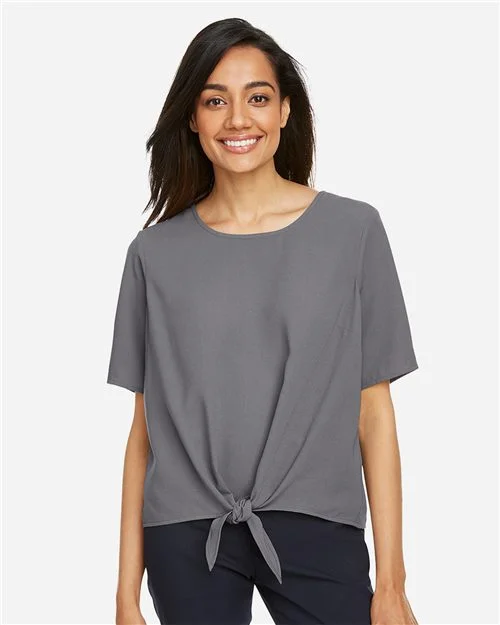 Devon & Jones Women's Perfect Fit™ Tie Front Blouse