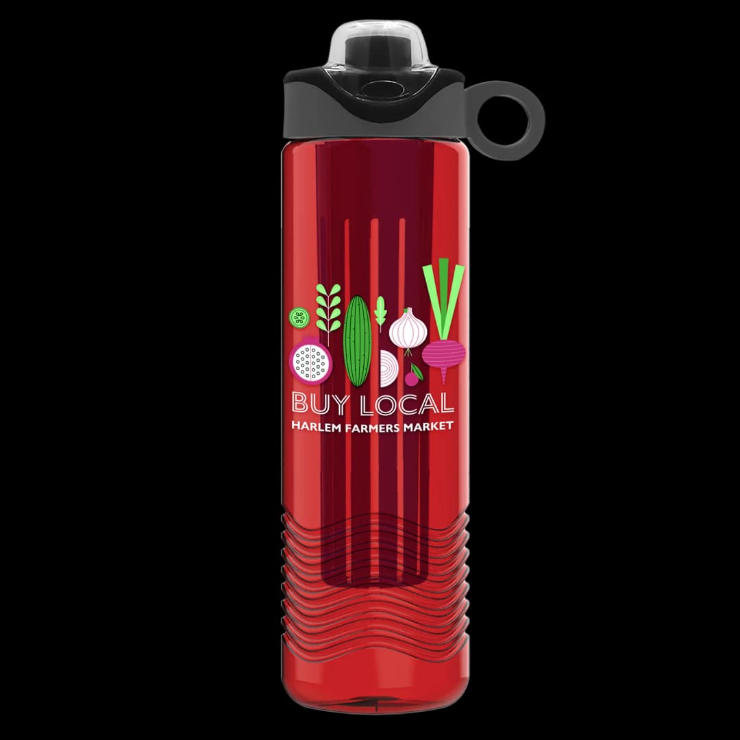 Wave Tritan® Bottle with Two-Tone Drink-Thru Lid with Silicone Loop and Infuser - 24 oz.