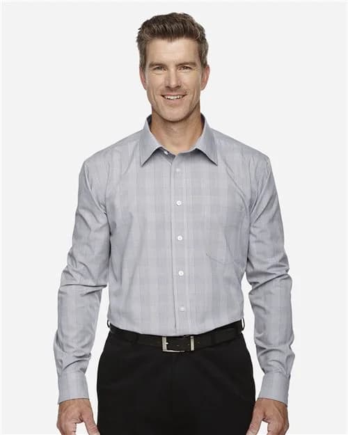 Devon & Jones Men's Crown Collection® Glen Plaid Woven Dress Shirt