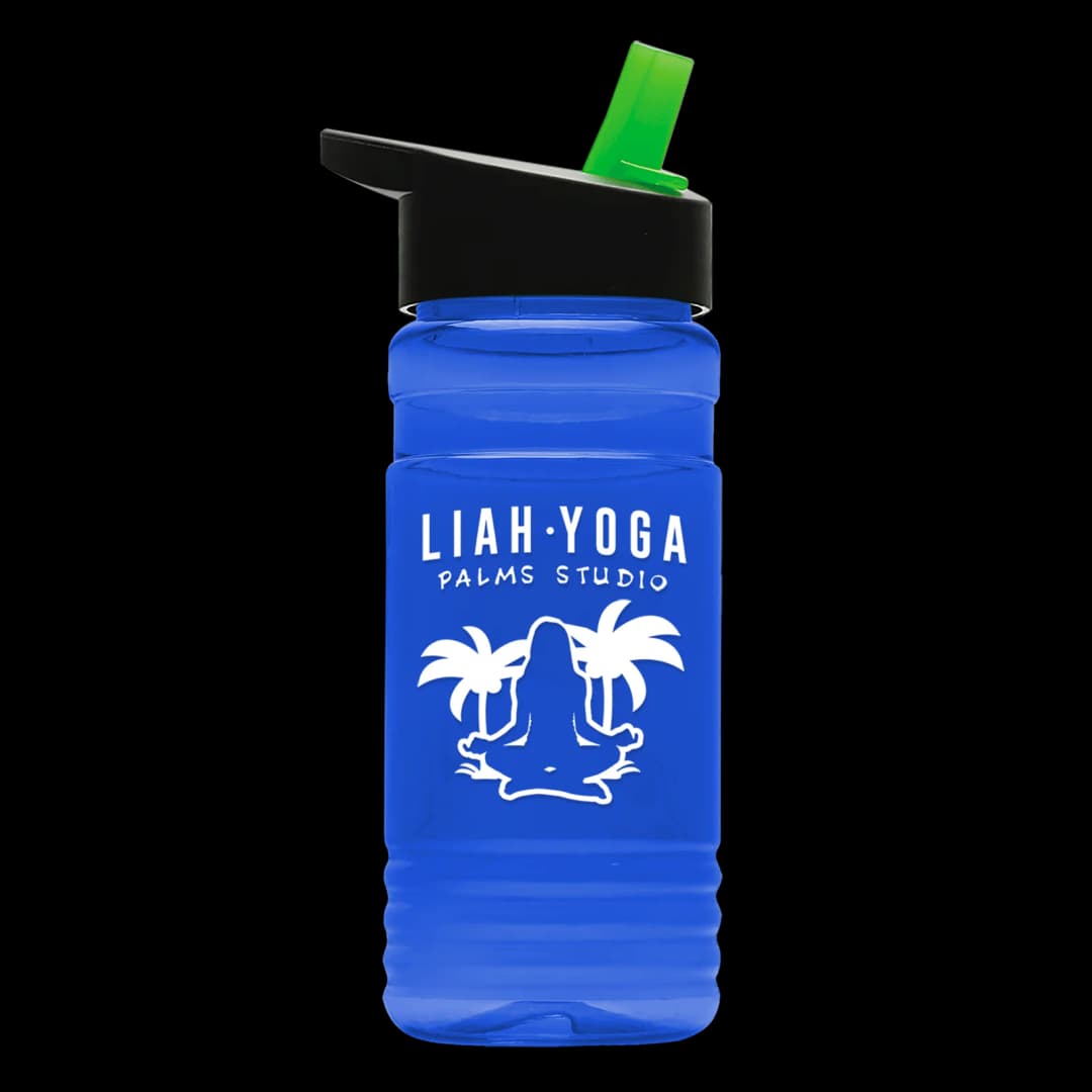 RPET Bottle with Flip-Straw Lid - 20 oz.