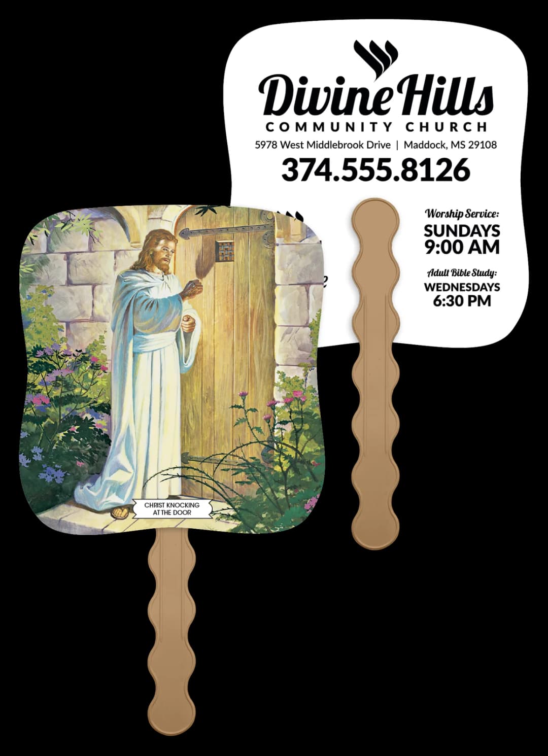 Christ Knocking At The Door - Pictorial Fan