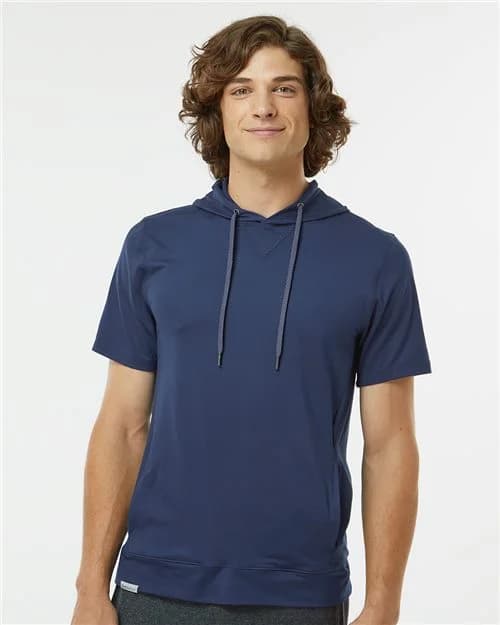 Holloway Men's Eco Revive™ Ventura Soft Knit Short Sleeve Hooded Sweatshirt