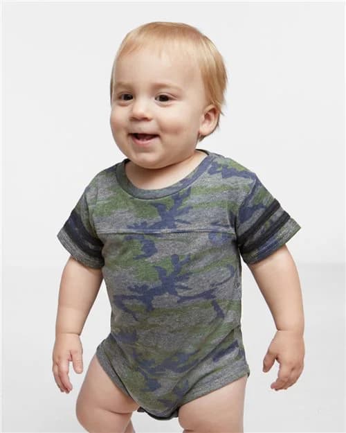 Rabbit Skins Infant Football Fine Jersey Bodysuit