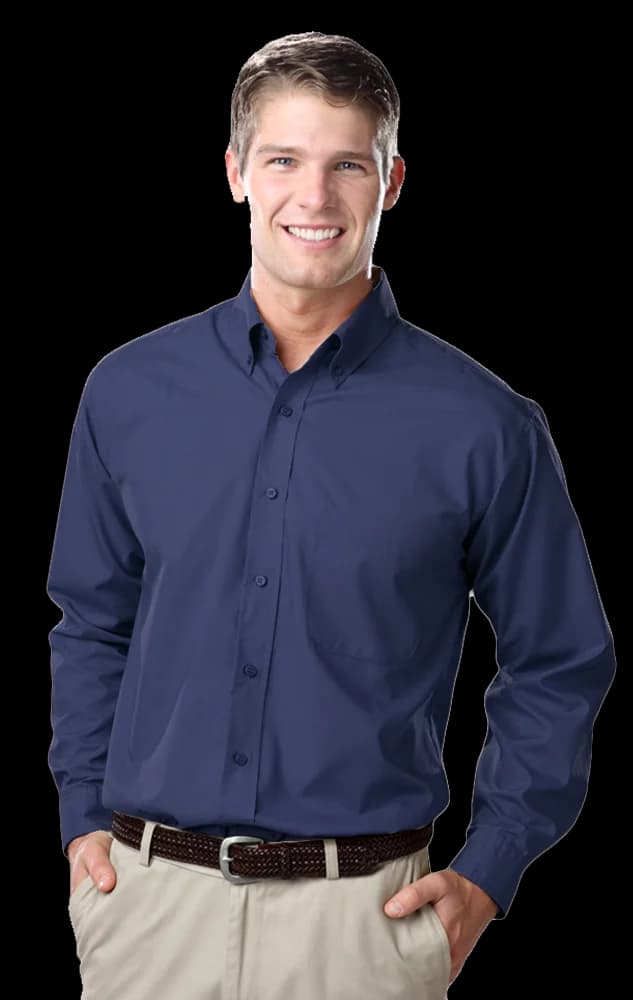 Blue Generation Men's L/S Value Poplin Shirt