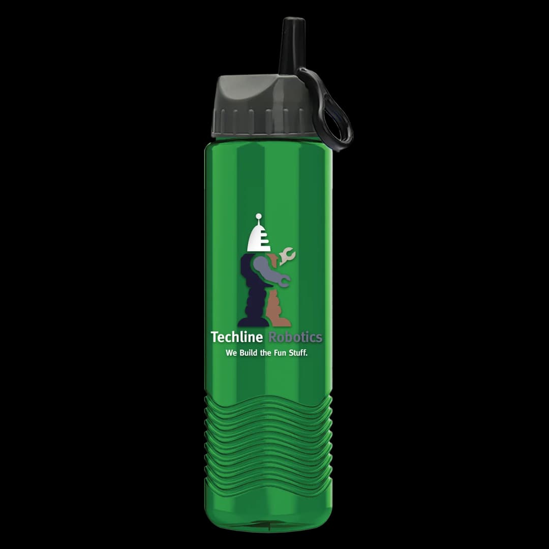 Wave Tritan® Bottle with Ring-Straw Lid - 24 oz.
