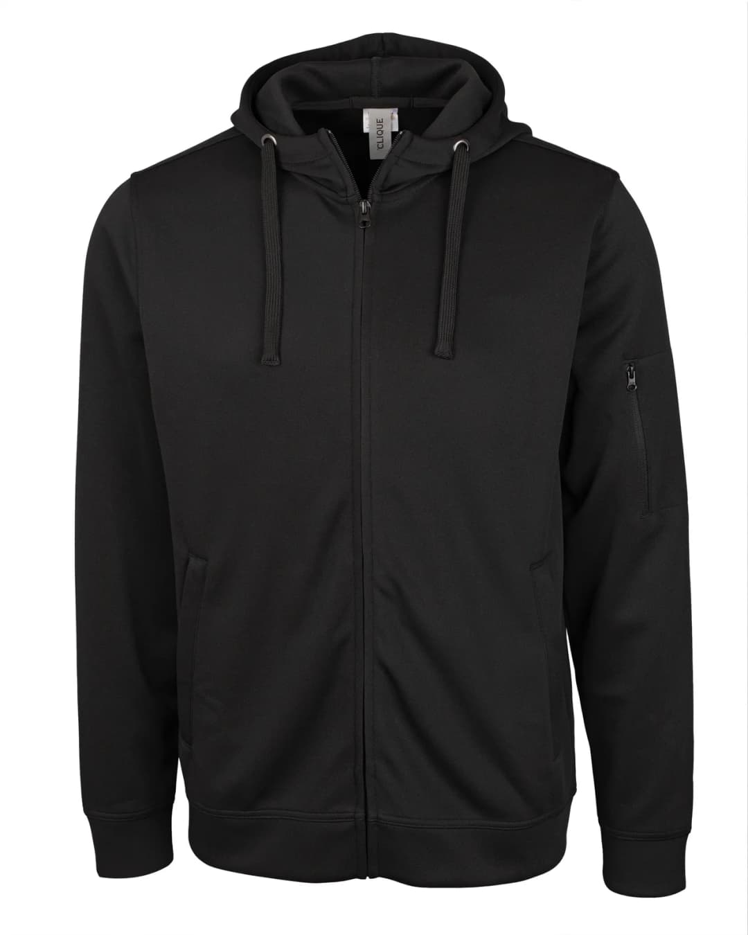 Clique Lift Solution-dyed Performance Unisex Full Zip Hooded Sweatshirt
