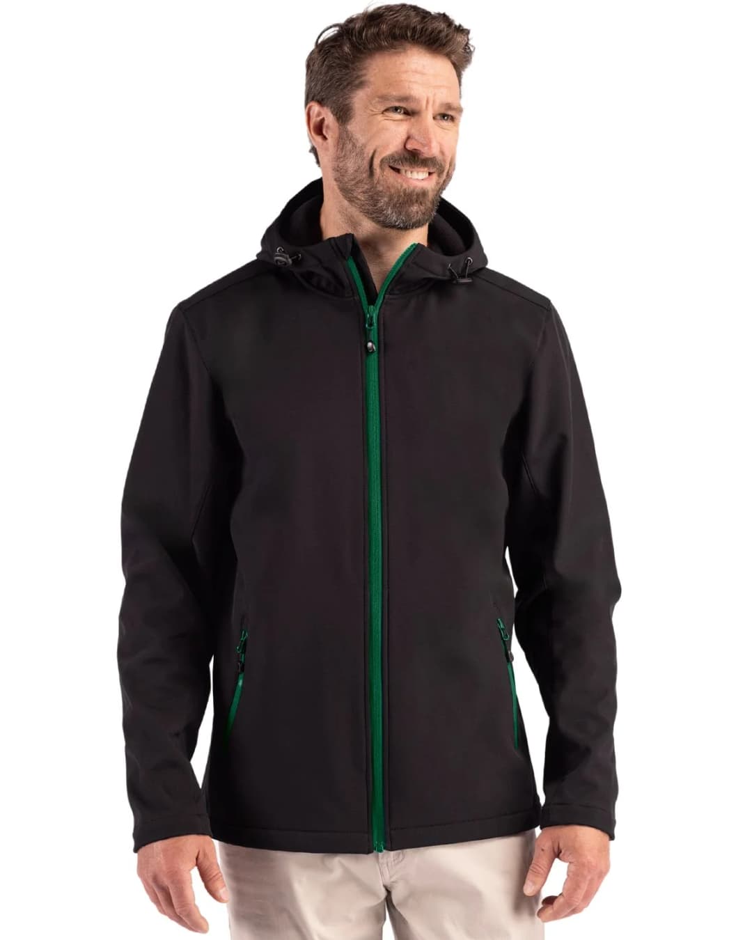Clique Tempo Recycled Stretch Softshell Mens Full Zip Hooded Jacket