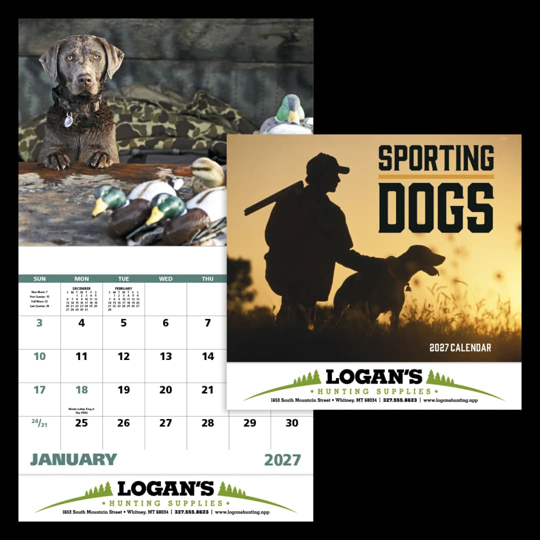 Sporting Dogs - Stapled Calendar