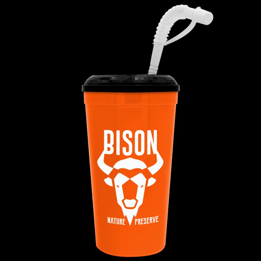 Supersize Stadium Cup with Straw Lid - 32 oz.