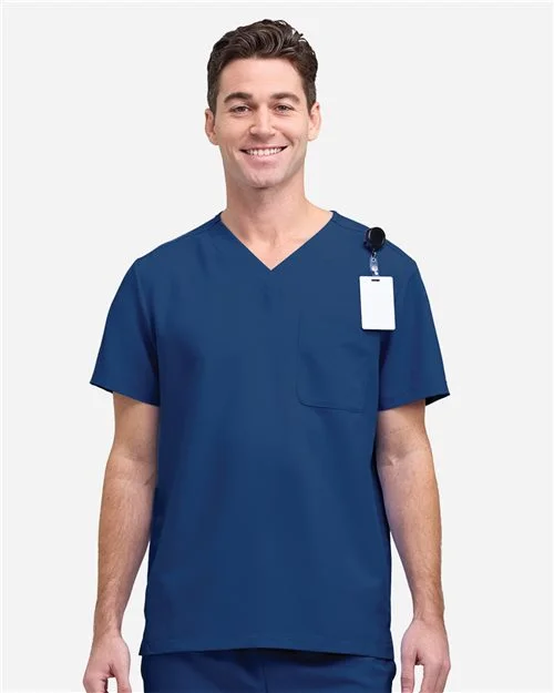 Hanes Men's V-Neck 1 Pocket Scrub Top
