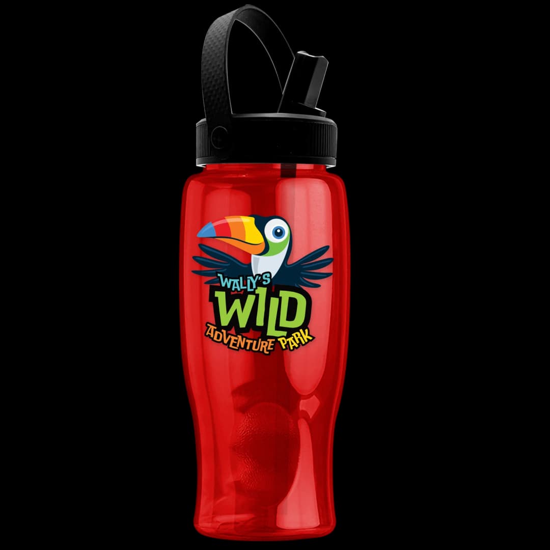 Poly+ Bottle with Flip-Straw, Swivel-Handle Lid - 27 oz.