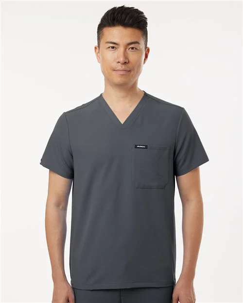 Jaanuu Men's Holmes Everyday 1-Pocket Scrub V-Neck Top