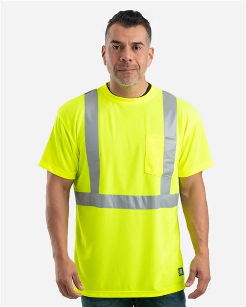Berne Apparel Men's Tall Hi-Vis Class 2 Performance T-Shirt