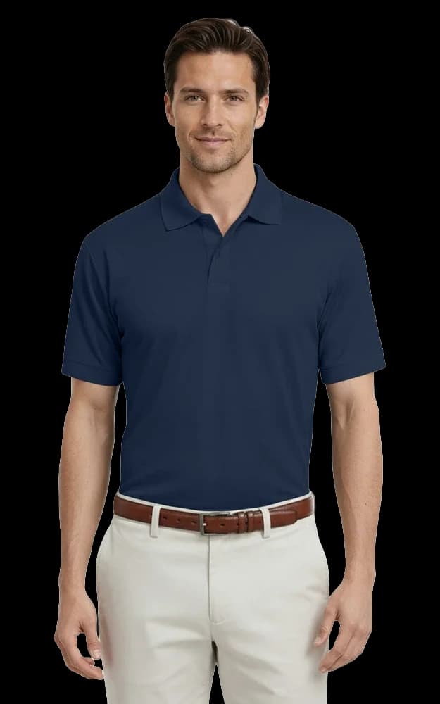 Blue Generation Adult Tonal Stripe Wicking Polo