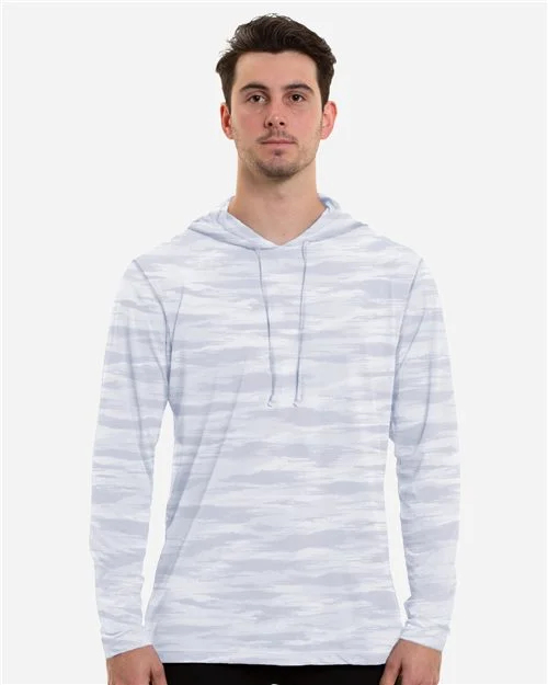ANETIK Men's Low Pro Tech Camo Hooded Long Sleeve T-Shirt