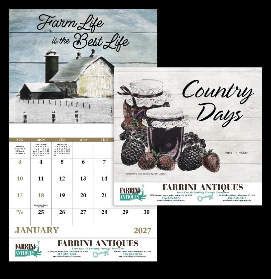 Country Days - Stapled Calendar
