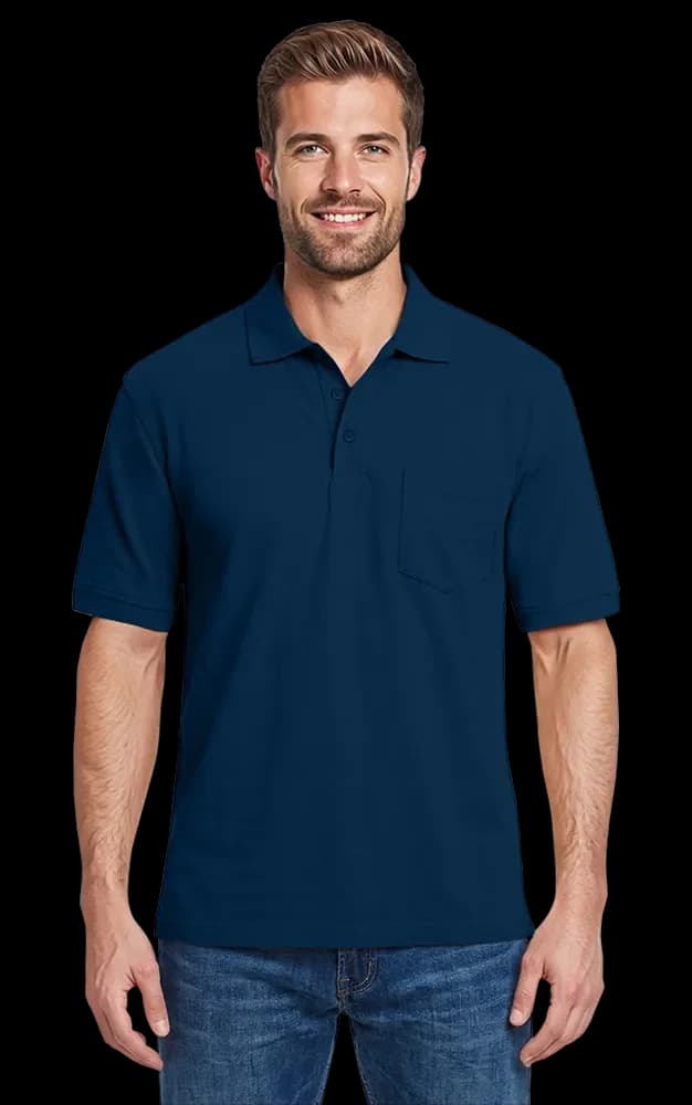 Blue Generation Adult Soft Touch Short-Sleeve Pocket Polo
