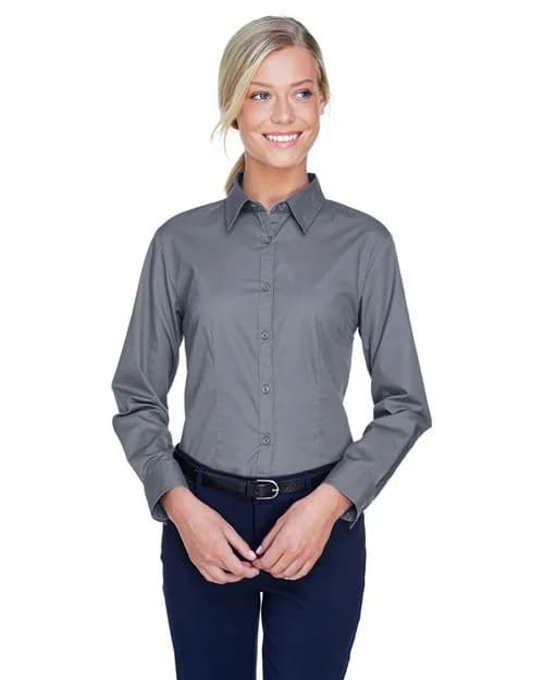 UltraClub Women's Whisper Twill Dress Shirt