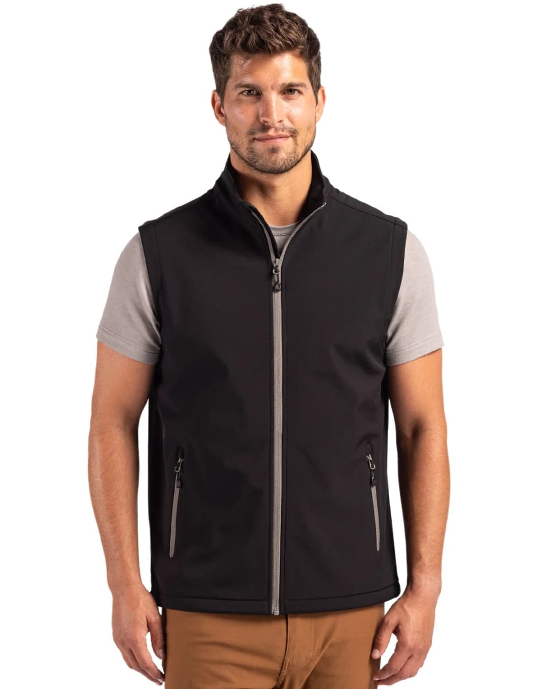 Clique Tempo Recycled Stretch Softshell Mens Full Zip Vest
