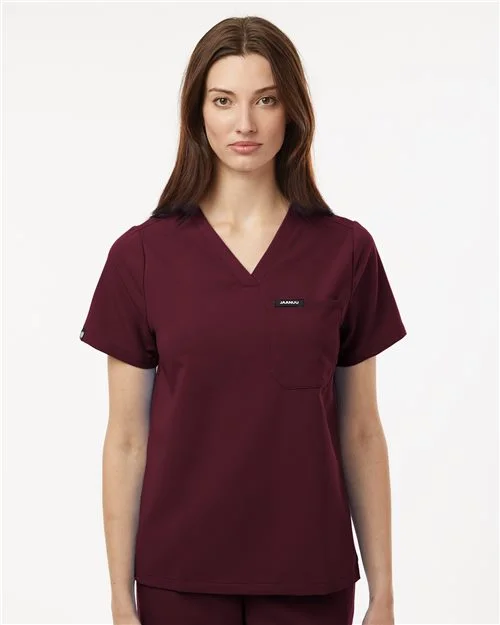 Jaanuu Women's Rhena Essential 1-Pocket Scrub V-Neck Top