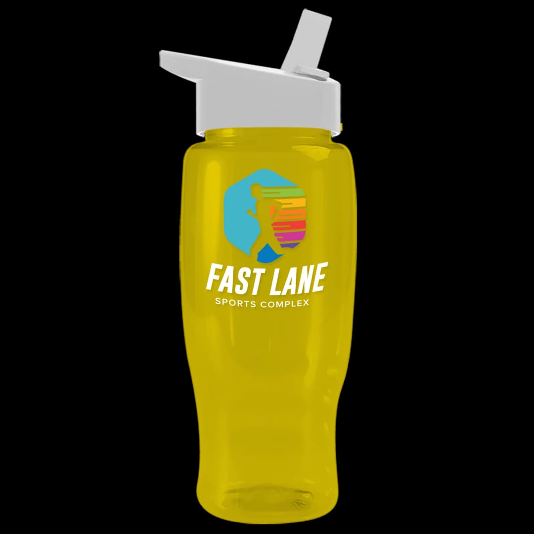 Poly+ Recycled Bottle with Flip-Straw Lid - 27 oz.