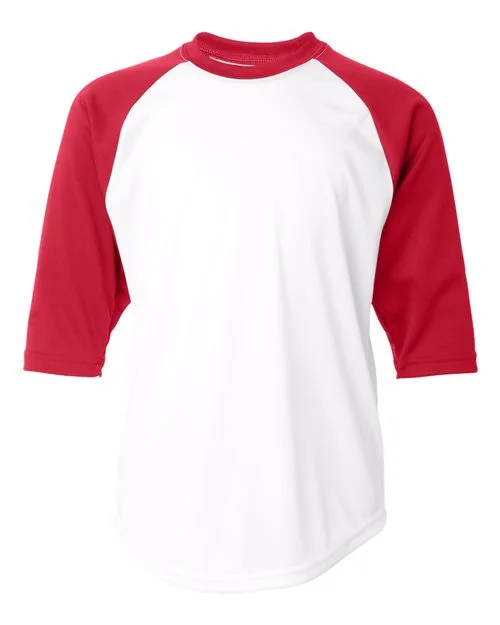 Badger Youth B-Core Three-Quarter Sleeve Baseball T-Shirt