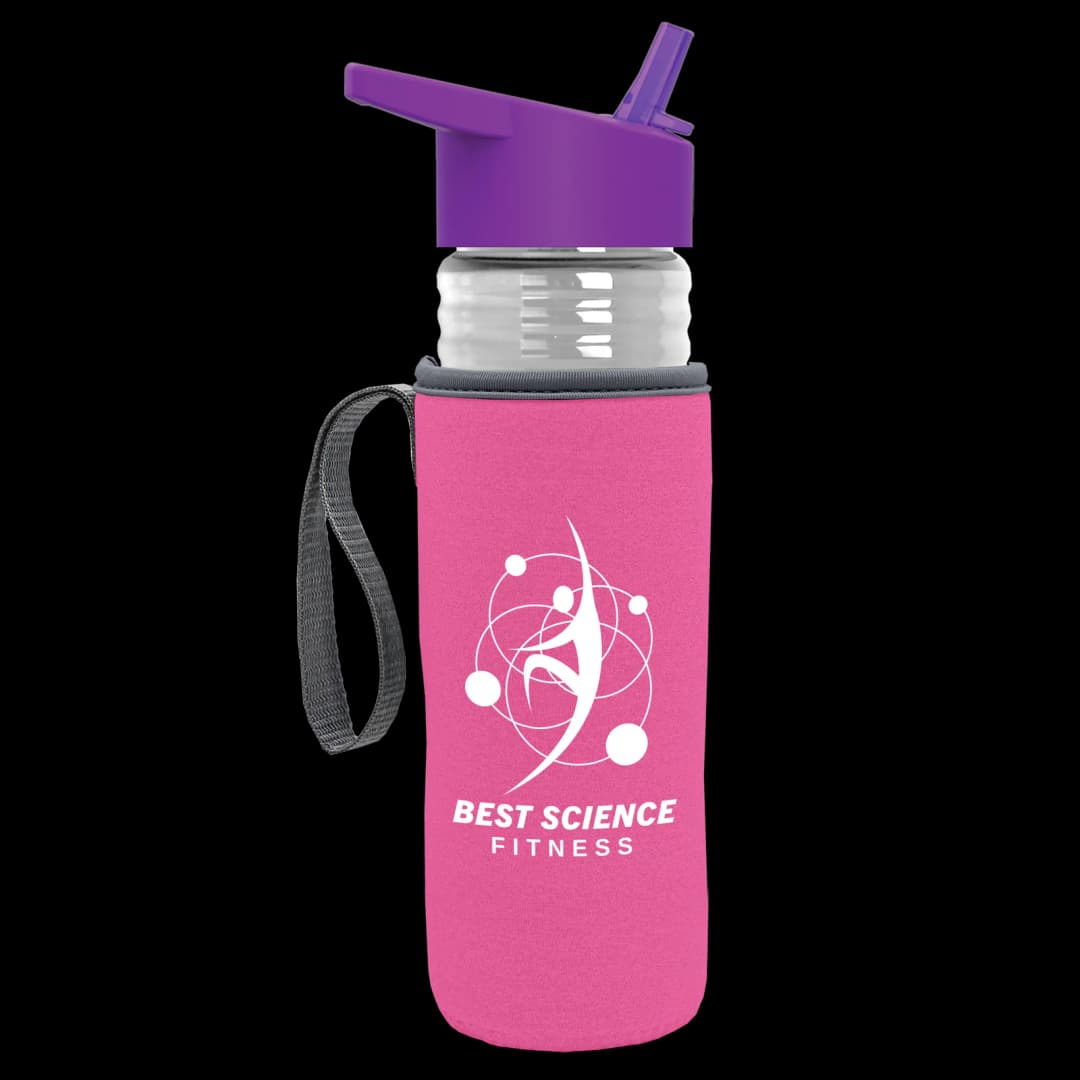 Lifeguard Bottle with Flip-Straw Lid and Insulated Caddy - 24 oz.