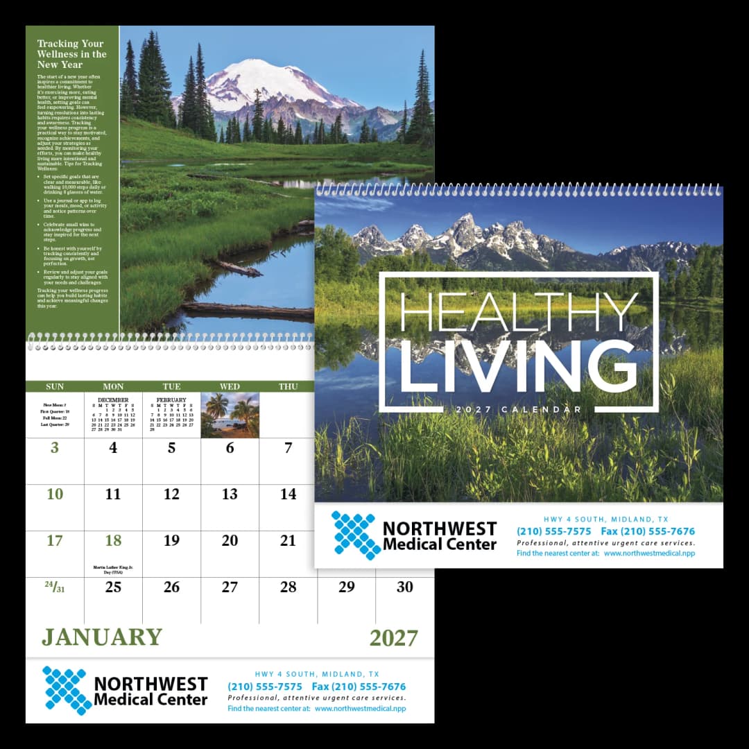Healthy Living - Spiral Calendar