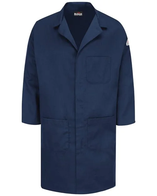 Bulwark Men's Concealed Snap Front Lab Coat - EXCEL FR® ComforTouch® - 6 oz.