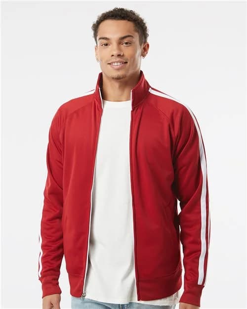 Independent Trading Co. Men's Lightweight Poly-Tech Full-Zip Track Jacket