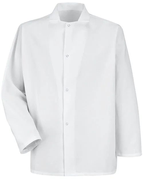 Red Kap Men's Gripper-Front Short Butcher Coat