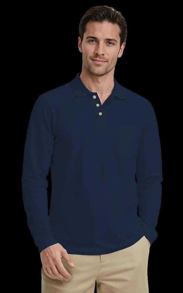 Blue Generation Adult Superblend L/S Pocketed Polo