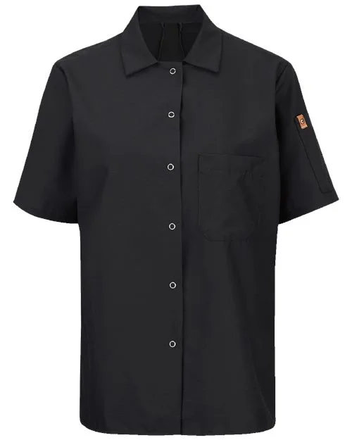 Chef Designs Women's Mimix™ Short Sleeve Cook Shirt with OilBlok