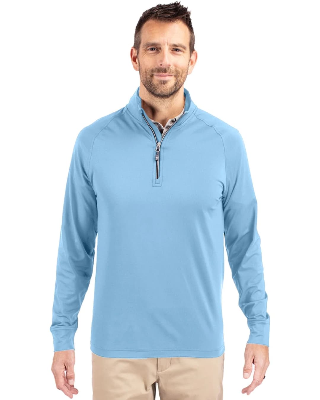 Cutter & Buck Adapt Eco Knit Stretch Recycled Mens Quarter Zip Pullover