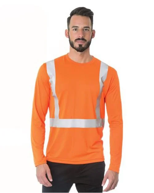 Bayside Men's USA-Made Hi-Visibility Long Sleeve Performance T-Shirt