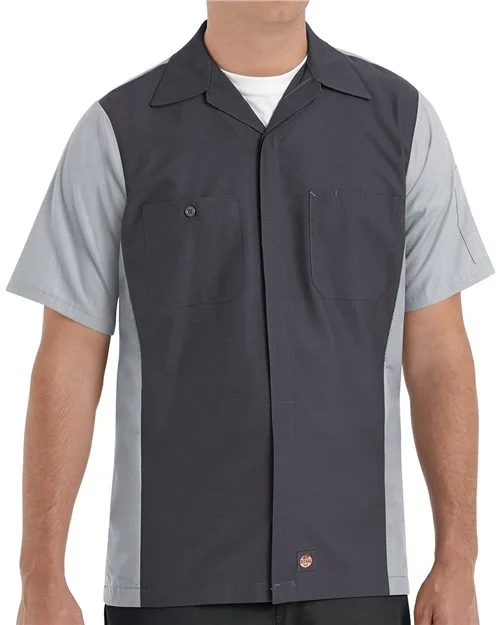 Red Kap Men's Short Sleeve Automotive Crew Shirt
