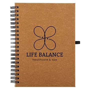 5" x 7" Bonded Leather Spiral Notebook w/FSC® Paper