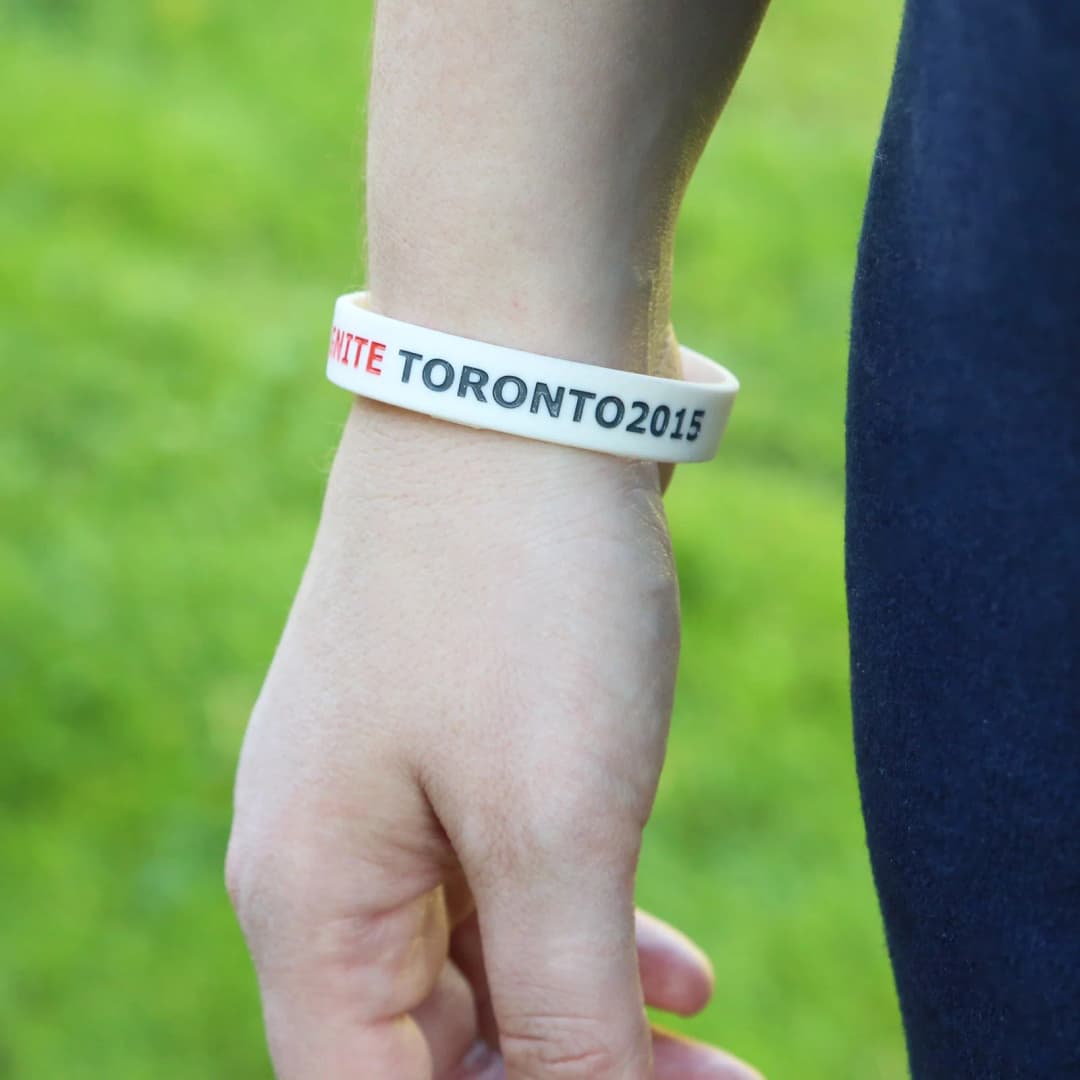 Debossed & Color Filled Silicone Bracelets: 12Mm