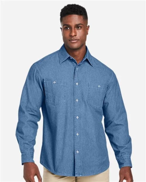 Harriton Unisex Denim Shirt Jacket