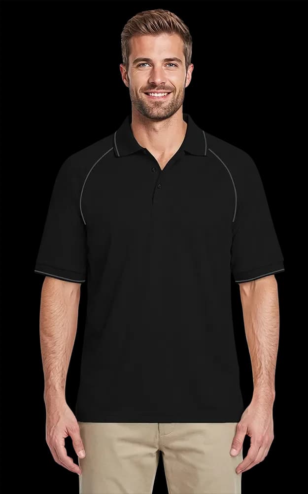 Blue Generation Men's Wicking Contrast Piping Polo