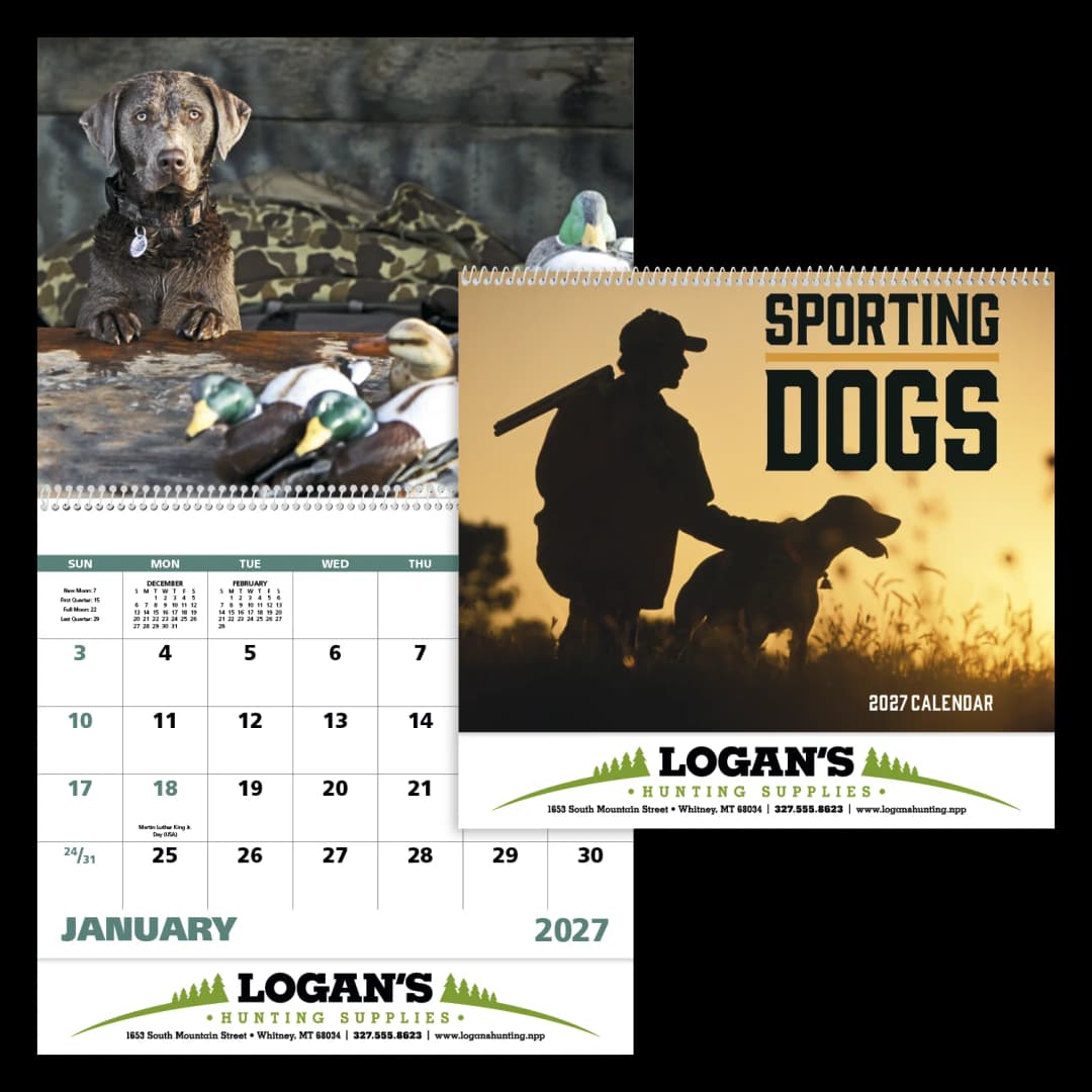 Sporting Dogs - Spiral Calendar