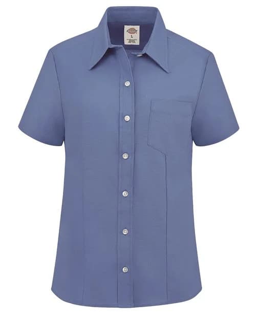 Dickies Women's Short Sleeve Stretch Oxford Shirt