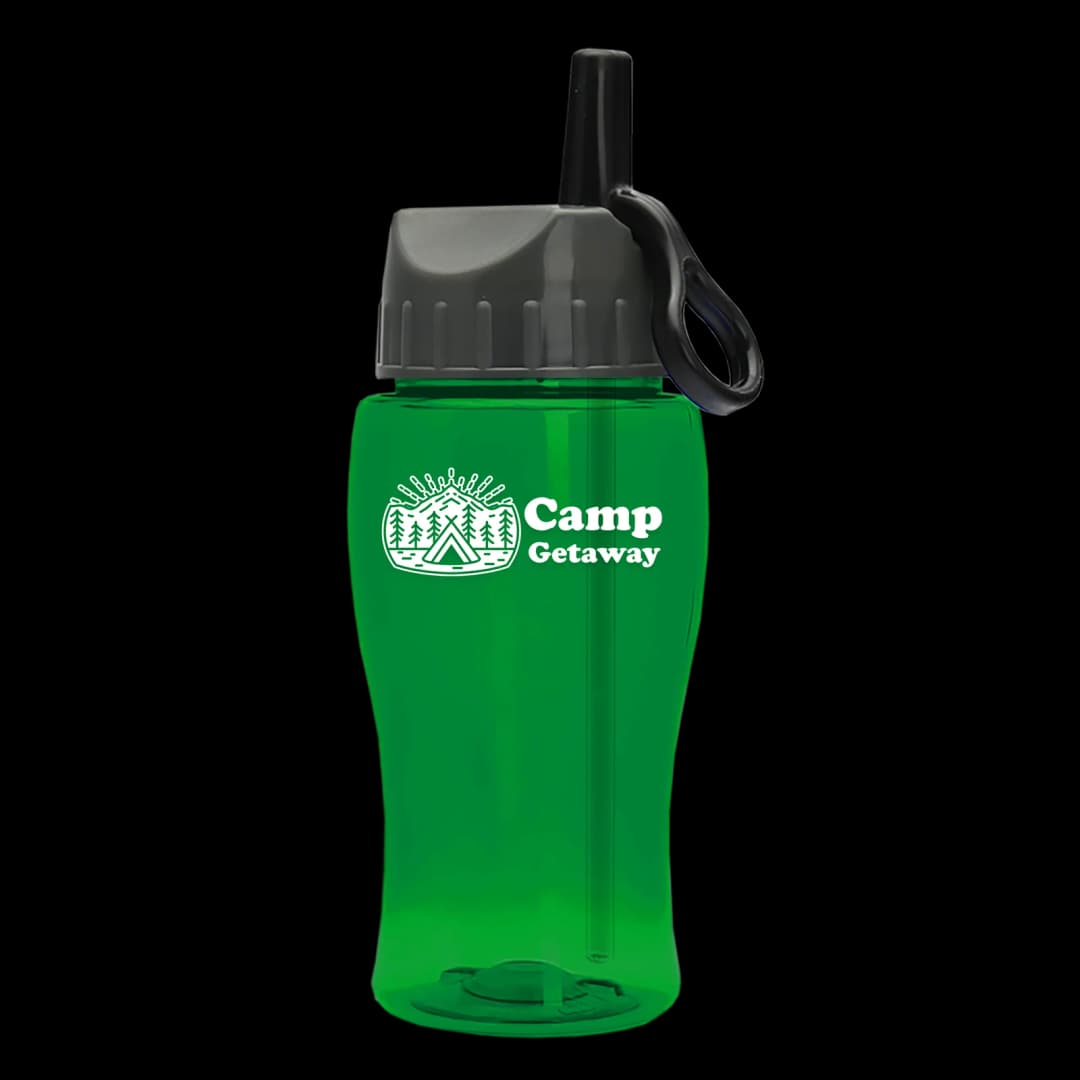 Poly+ Jr. Bottle with Ring-Straw Lid - 18 oz.