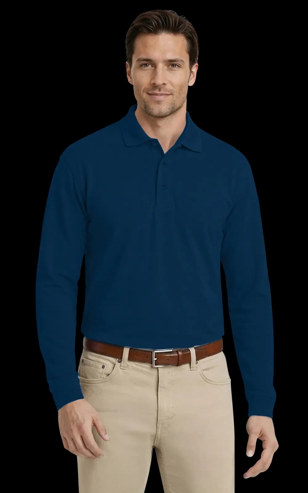 Blue Generation Men's Soft Touch L/S Polo