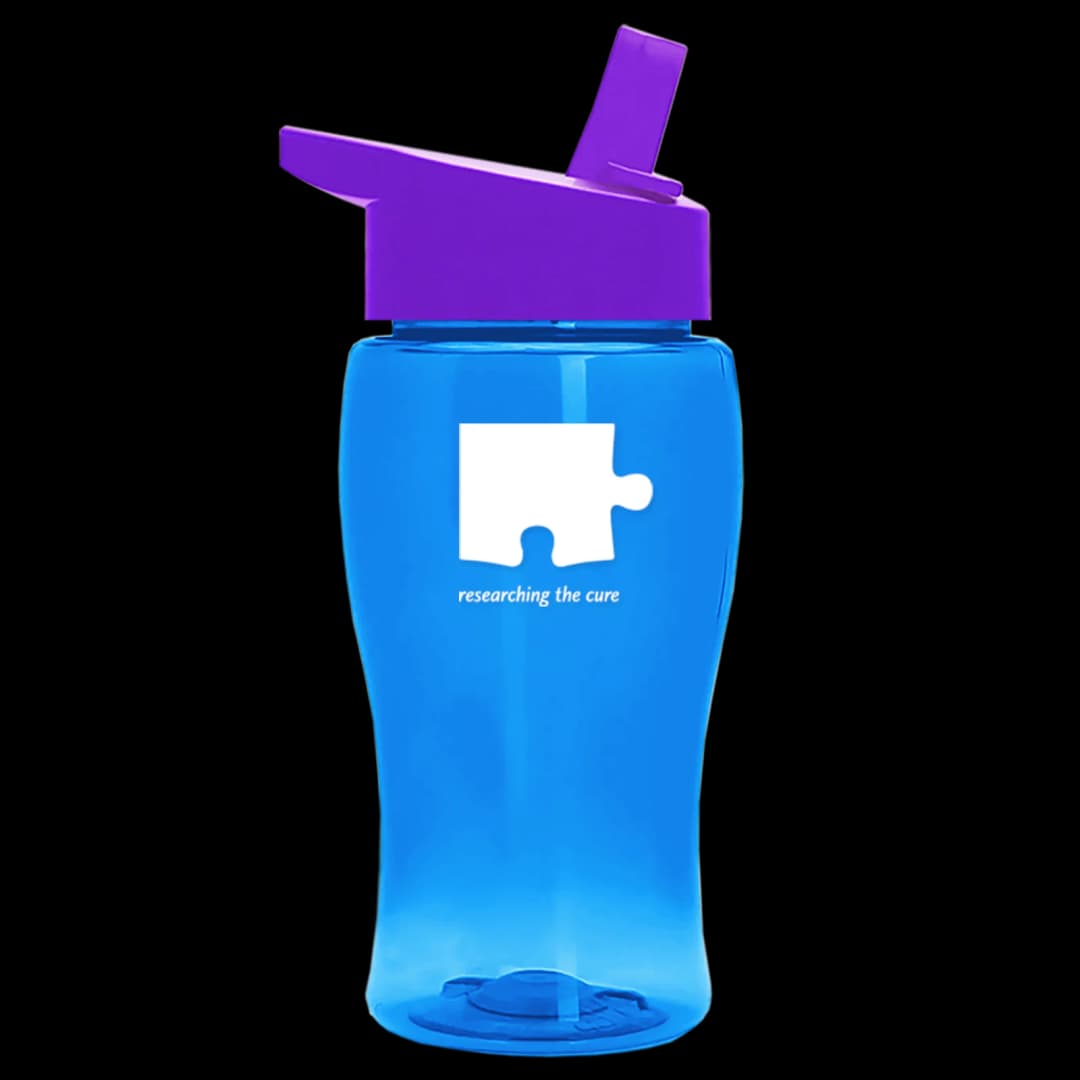 Poly+ Jr. Transparent Bottle with Flip-Straw Lid - 18 oz.