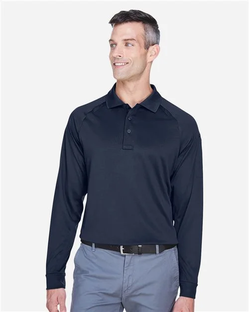 Harriton Men's Advantage Long Sleeve Tactical Polo