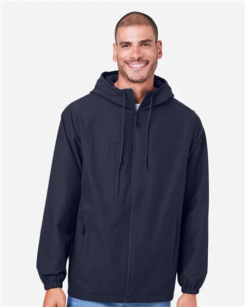 Harriton Unisex Flex Twill Hooded Jacket